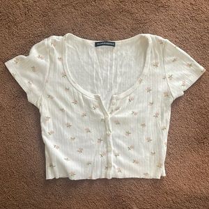Brandy Melville Floral Button Up